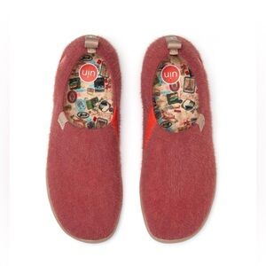UIN Women’s Comfortable KNIT Shoes/Toledoi - Mineral Red/US8